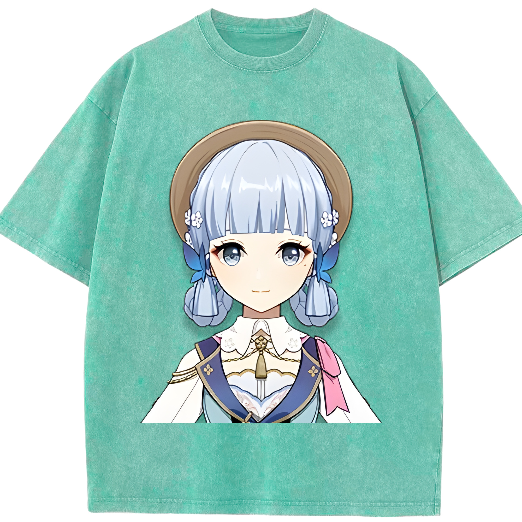 げんし神 神里綾華 神宮寺レン genshin Kamimiya Ren 綿100% ヴィンテージ風 半袖Tシャツ（フロントプリント）